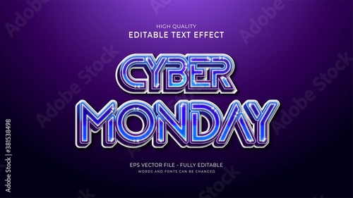 cyber monday font effect.editable 3d text style effect