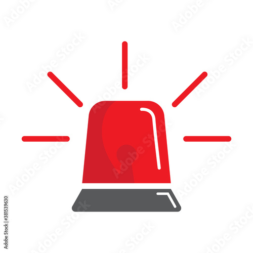 Emergency siren icon design isolated on white background