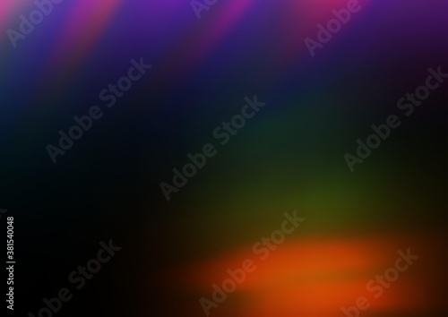 Dark Multicolor, Rainbow vector glossy abstract template. A vague abstract illustration with gradient. A completely new template for your design.