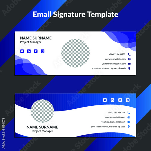 Professional Email Signature Templates. Official business visit cards for webmail user interface. Business uix for corporate or personal webmail vector web design projects.