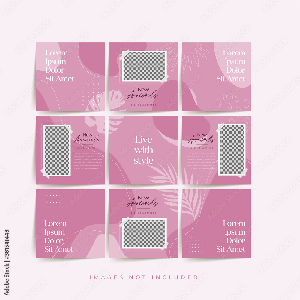 social media puzzle frame grid post template for fashion sale promotion Premium Vector social media puzzle frame grid post template for fashion sale promotion Premium Vector