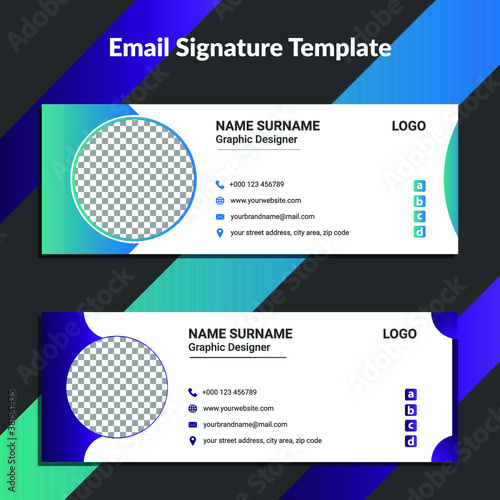 Professional Email Signature Templates. Official business visit cards for webmail user interface. Business uix for corporate or personal webmail vector web design projects.