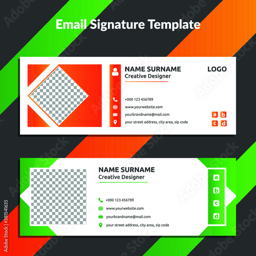 Professional Email Signature Templates. Official business visit cards for webmail user interface. Business uix for corporate or personal webmail vector web design projects.
