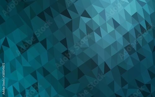Dark BLUE vector shining triangular background. Modern geometrical abstract illustration with gradient. Textured pattern for background.