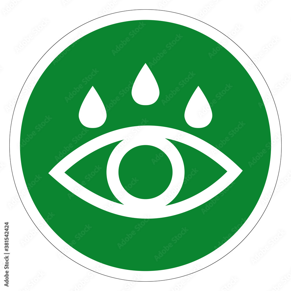 Eye Wash Bay Symbol Sign, Vector Illustration, Isolate On White Background Label .EPS10 Eye Wash Bay Symbol Sign, Vector Illustration, Isolate On White Background Label .EPS10
