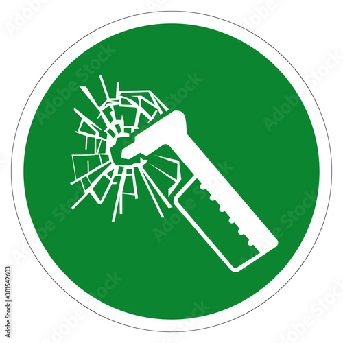 Emergency Hammer Symbol Sign, Vector Illustration, Isolate On White Background Label. EPS10