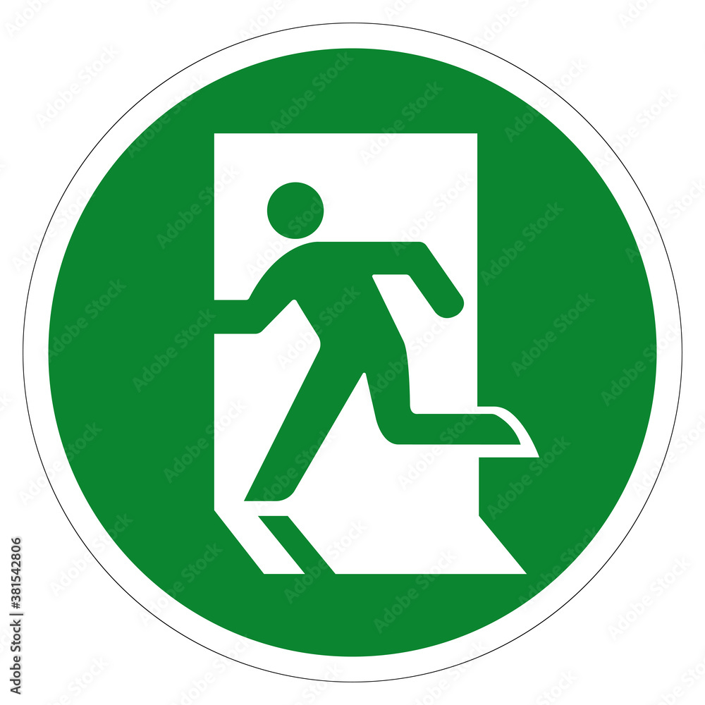 Emergency Exit Symbol Sign, Vector Illustration, Isolate On White Background Label. EPS10 Emergency Exit Symbol Sign, Vector Illustration, Isolate On White Background Label. EPS10