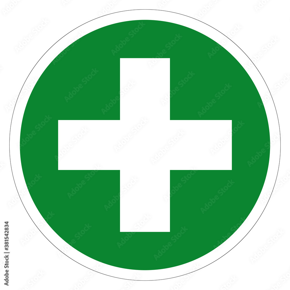 First Aid Symbol Sign, Vector Illustration, Isolated On White Background Label .EPS10 First Aid Symbol Sign, Vector Illustration, Isolated On White Background Label .EPS10
