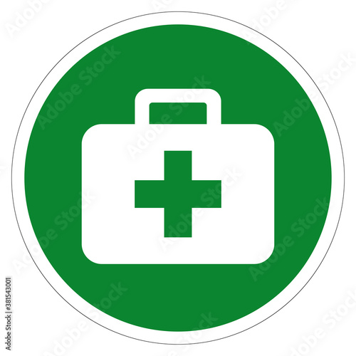 First Aid Kit Symbol Sign, Vector Illustration, Isolated On White Background Label .EPS10
