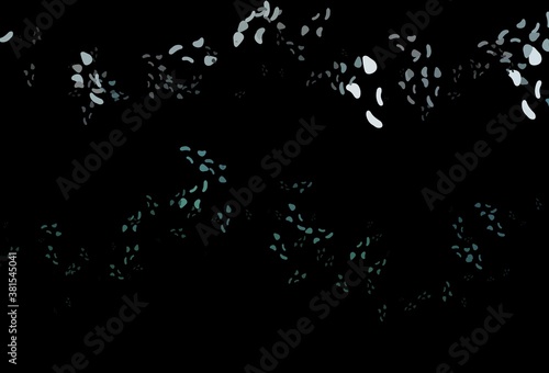 Dark Green vector backdrop with abstract shapes.