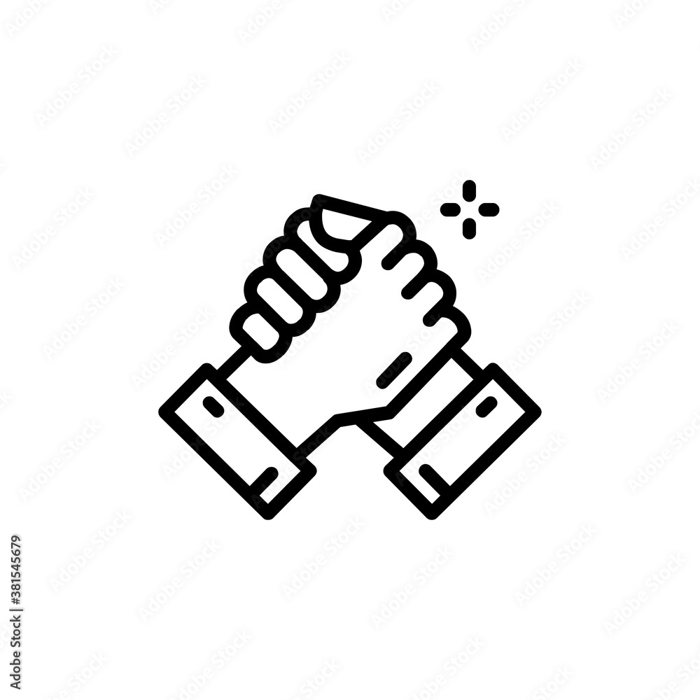 Teamwork. Icon for business, finance and marketing strategy - line series Teamwork. Icon for business, finance and marketing strategy - line series