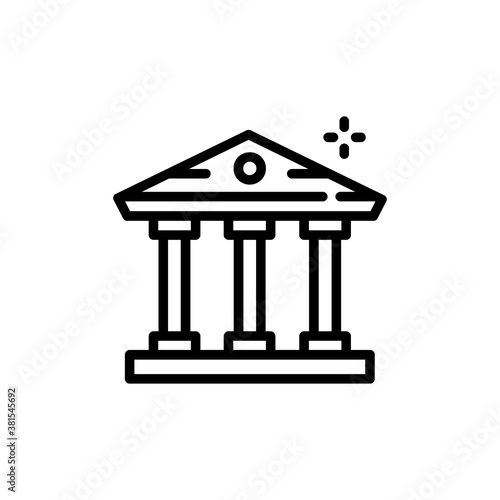 Bank. Icon for business, finance and marketing strategy - line series © contr4
