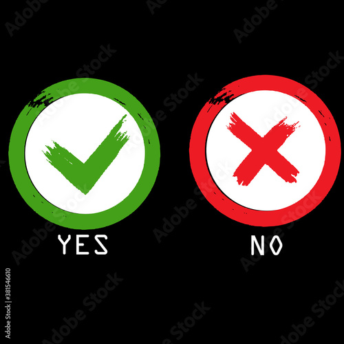 yes and no buttons