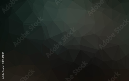 Dark Green vector triangle mosaic cover. Colorful abstract illustration with gradient. Polygonal design for your web site.