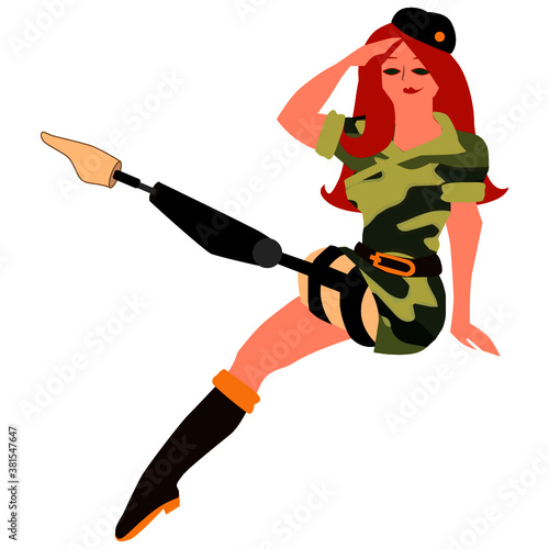 Wounded Veteran pinup girl