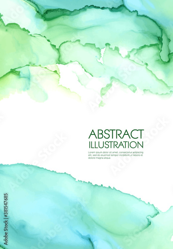 Alcohol ink vector texture. Fluid ink abstract background.