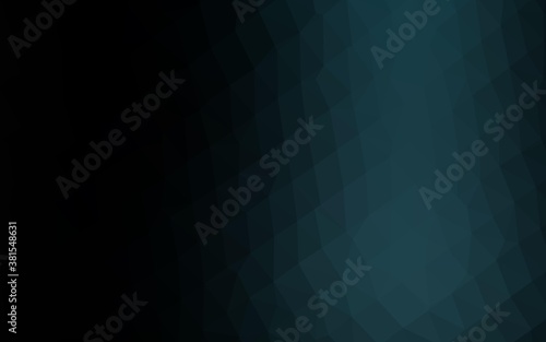 Dark BLUE vector polygon abstract background. A completely new color illustration in a vague style. Triangular pattern for your business design.