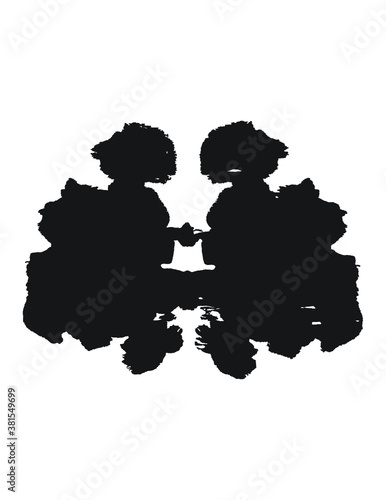 inkblot art - two girls