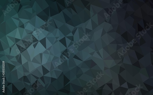 Dark BLUE vector polygonal background. Modern geometrical abstract illustration with gradient. Template for your brand book.