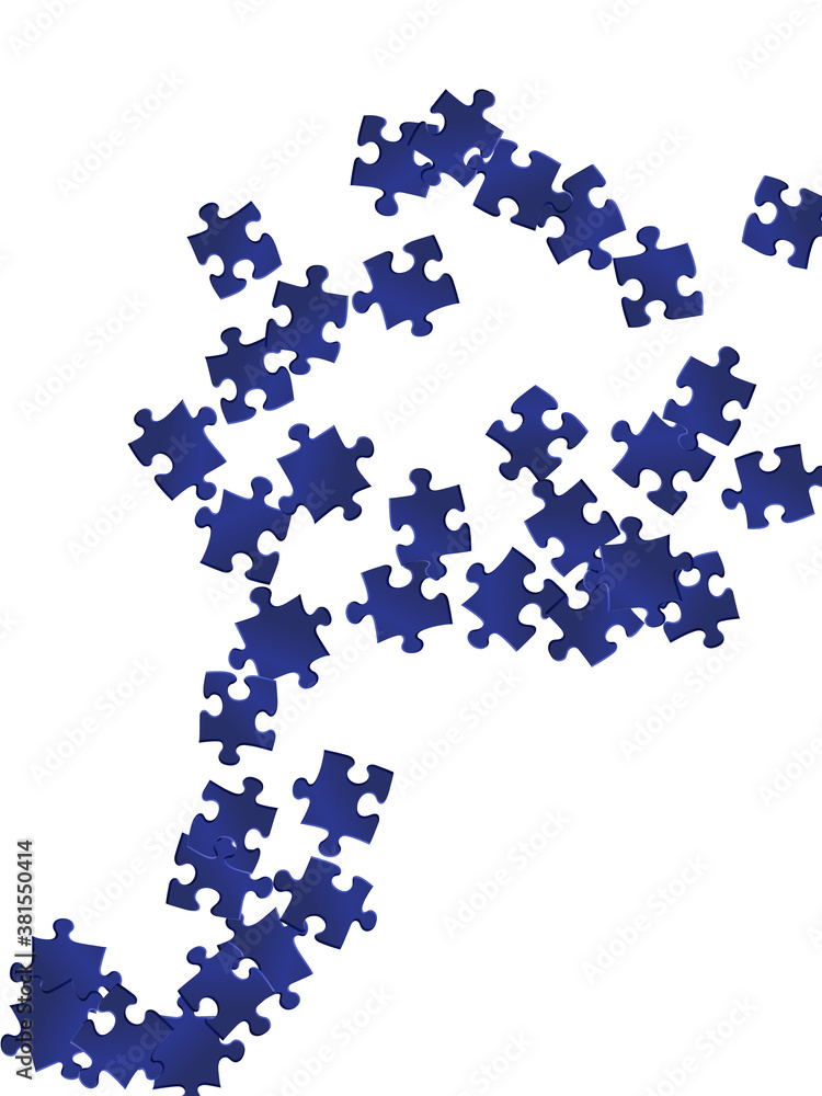 Business brainteaser jigsaw puzzle dark blue Business brainteaser jigsaw puzzle dark blue