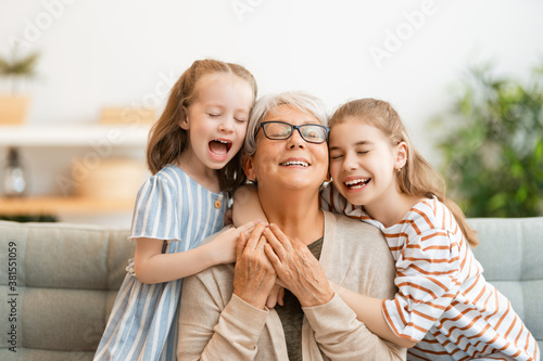 girls and their grandmother