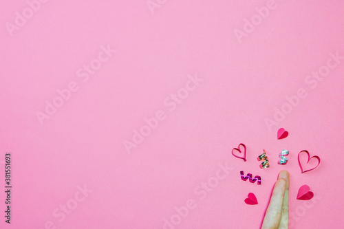Valentine's day concept background Cute love sale banner template 