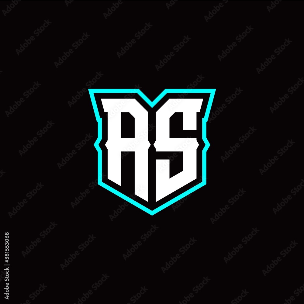 A S initial letter design with modern shield style A S initial letter design with modern shield style