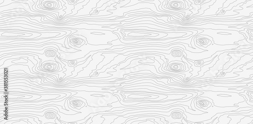 Wood grain white texture. Seamless wooden pattern. Abstract line background. Tree fiber vector illustration