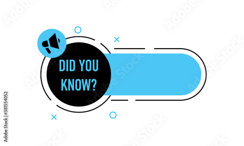 Did you know banner for education. Vector