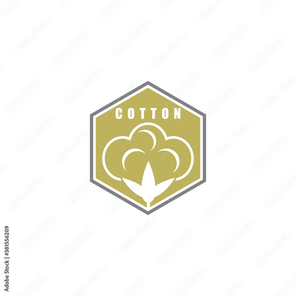 Cotton flower vector icon template Cotton flower vector icon template
