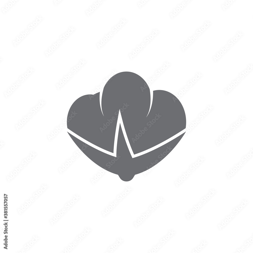 Cotton flower vector icon template Cotton flower vector icon template