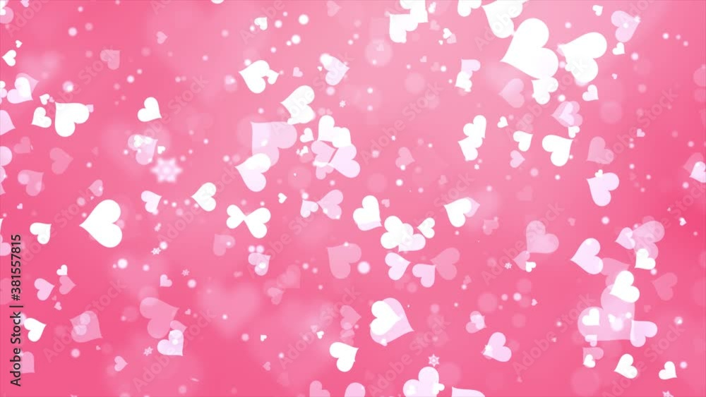 Romantic hearts bokeh Seamless loop background 4K Animation. for Valentines Day or Mothers Day holiday. motion graphics project. wedding, February 14th, romance, valentines day, love, mothers day.