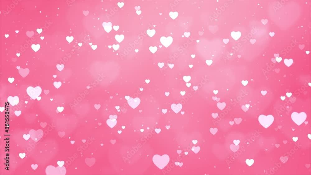 Pink Heart Love Shape Romantic Animated Particles Flying Loop Background. Valentine's Day, Mother's Day, Wedding anniversary greeting cards, wedding invitation or birthday. Pink Heart Love Shape Romantic Animated Particles Flying Loop Background. Valentine's Day, Mother's Day, Wedding anniversary greeting cards, wedding invitation or birthday.