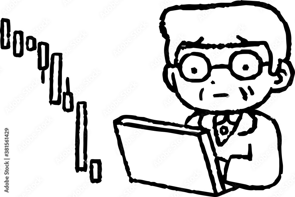 Monochrome Old man losing money on investment Monochrome Old man losing money on investment