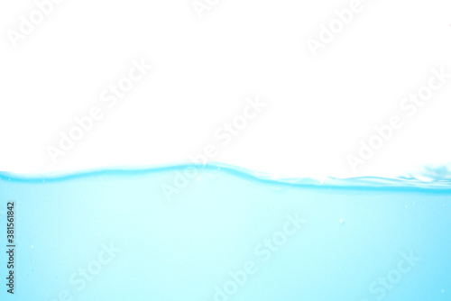 Abstract blue water splash wave surface with on white background © sumaetho