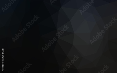 Dark Black vector blurry triangle pattern. Geometric illustration in Origami style with gradient. Brand new style for your business design.