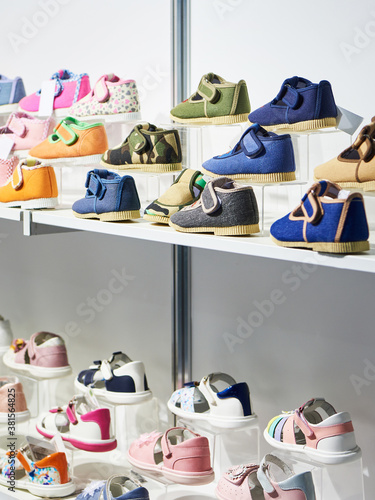 Little baby shoes and sandals in store