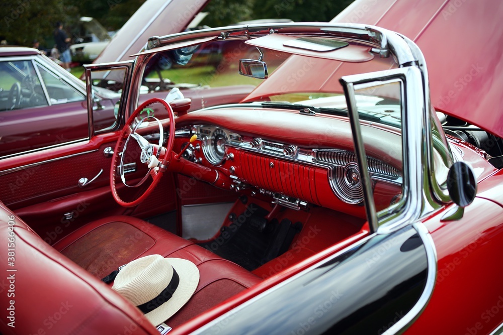 Naklejka premium Classic car interior 