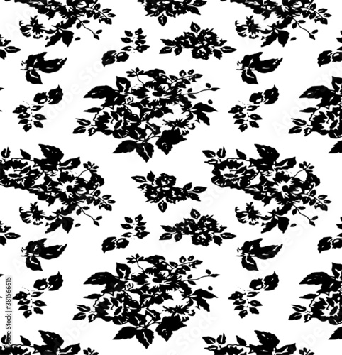 illustration Vector Of Textile Designs - Rotary printing - Repeat 