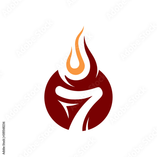 illustration vector graphic of torch logo or icon