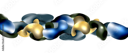 Bubbles abstract background. Liquid splashes on white vector template