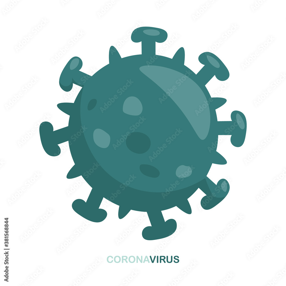 Coronavirus Bacteria Cell. 2019-nCoV bacteria, COVID-19 deadly type of virus. Vector cartoon illustration. Coronavirus Bacteria Cell. 2019-nCoV bacteria, COVID-19 deadly type of virus. Vector cartoon illustration.