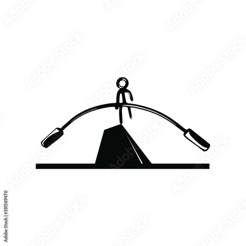 illustration vector graphic of balance logo or icon