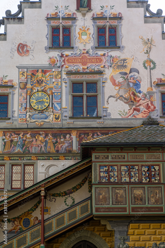 Fototapeta premium view of the historic old town hall in Lindau