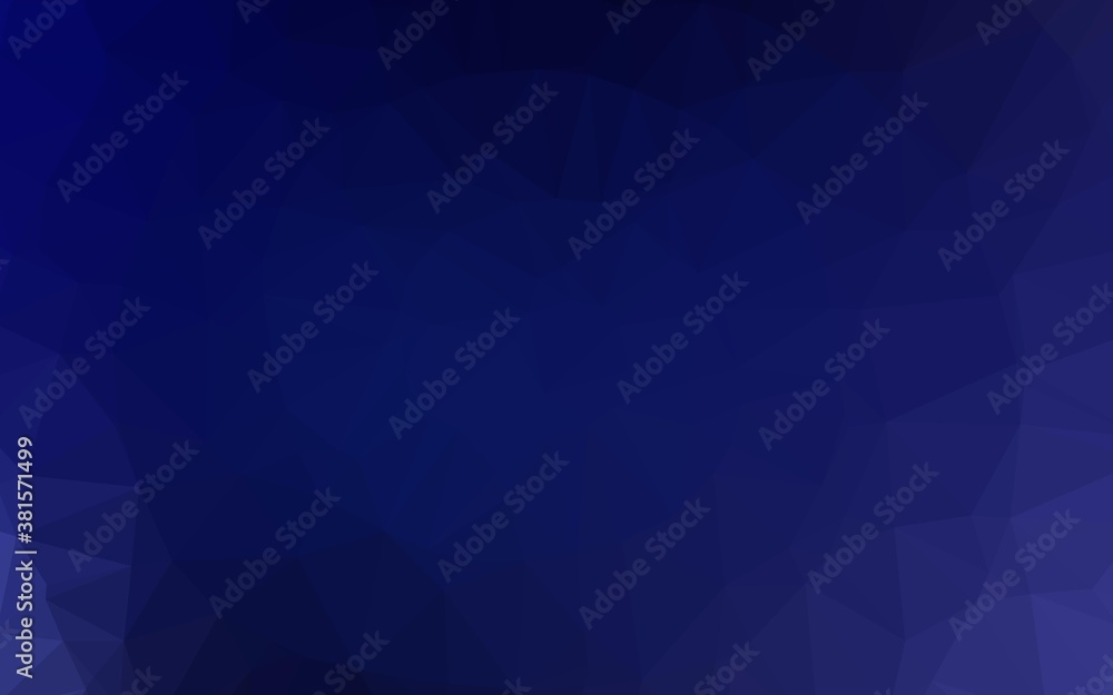 Dark BLUE vector low poly cover. Glitter abstract illustration with an elegant design. Triangular pattern for your business design. Dark BLUE vector low poly cover. Glitter abstract illustration with an elegant design. Triangular pattern for your business design.