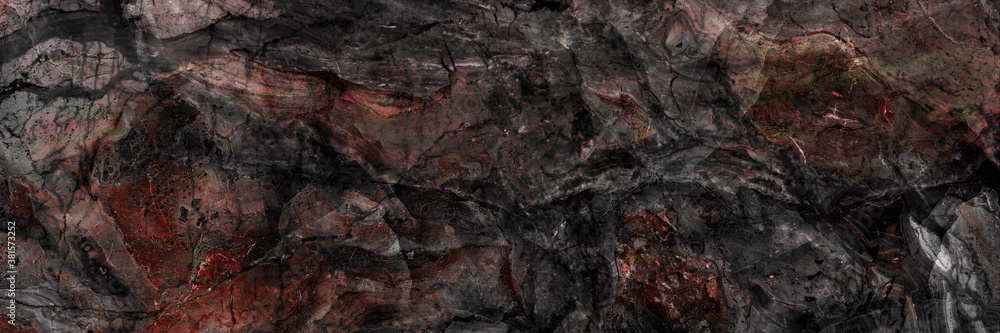 Dark grey black slate marble background, Red marbel texture, glossy stone texture for digital wall tiles and floor tiles, black granite tiles of Quartz crystal, Closeup Italian slab or grunge stone.