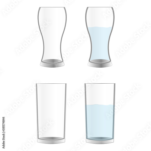 Drinking Glass Vector Illustration