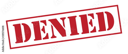 DENIED Vector stamp. White isolated