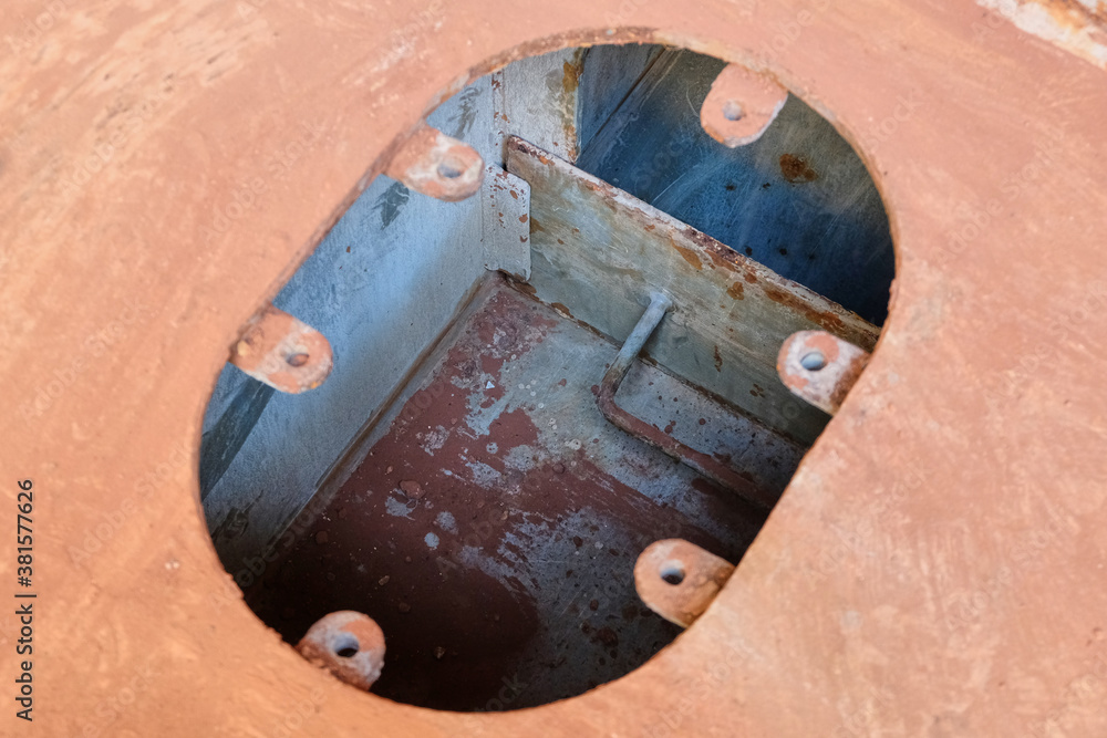 Cargo hold bilge well of bulk carrier Stock Photo Adobe Stock