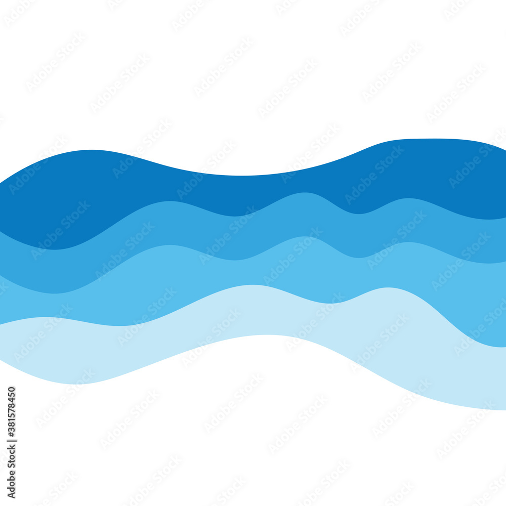 Abstract Water wave vector with sun illustration design background Abstract Water wave vector with sun illustration design background